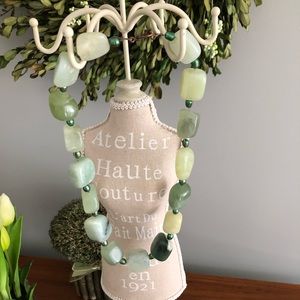 Green beaded necklace